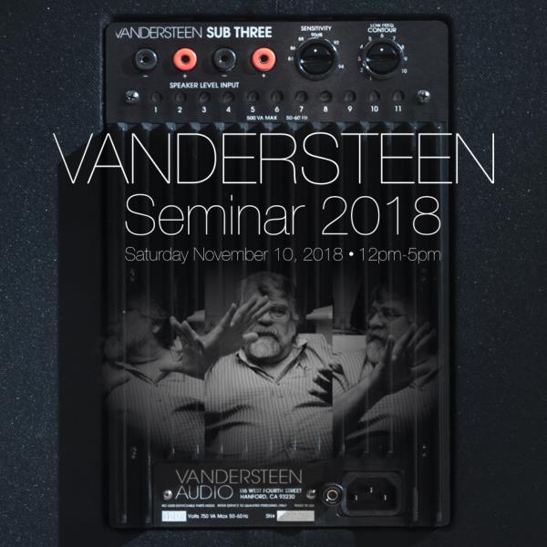 Vandersteen Seminar 2018