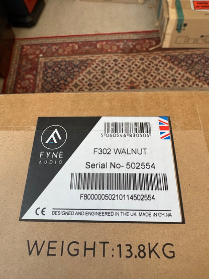 Fyne Audio F302 Walnut - New in box (PAIR)