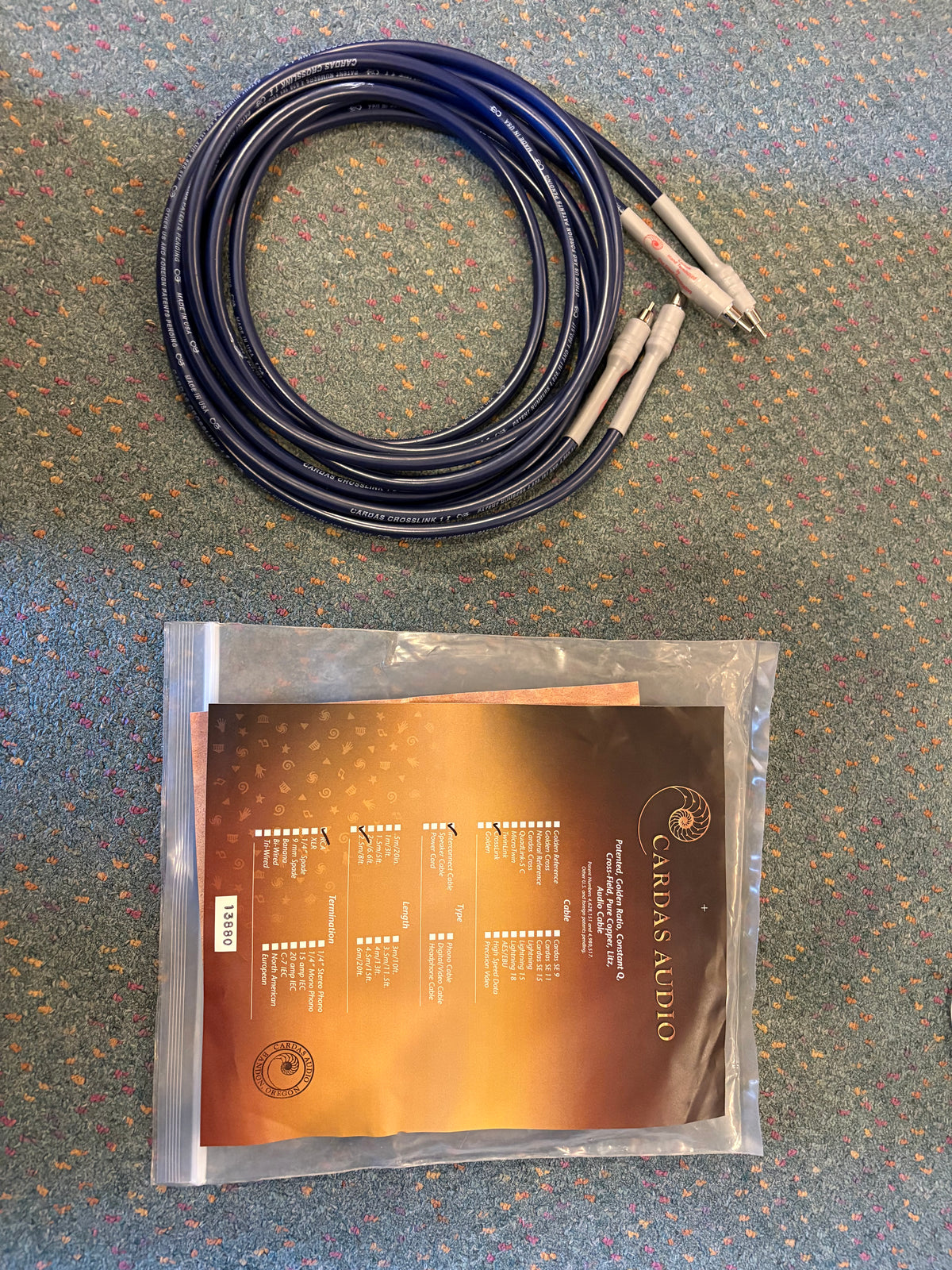 Cardas Crosslink Interconnect RCA Pair - 2.5 Meter